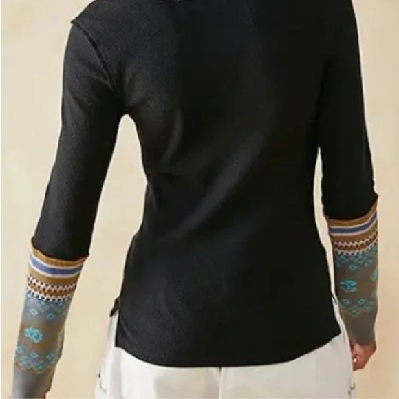 NWT Free People Mikah Layering Thermal Cuff / Black Combo - Picture 4 of 5